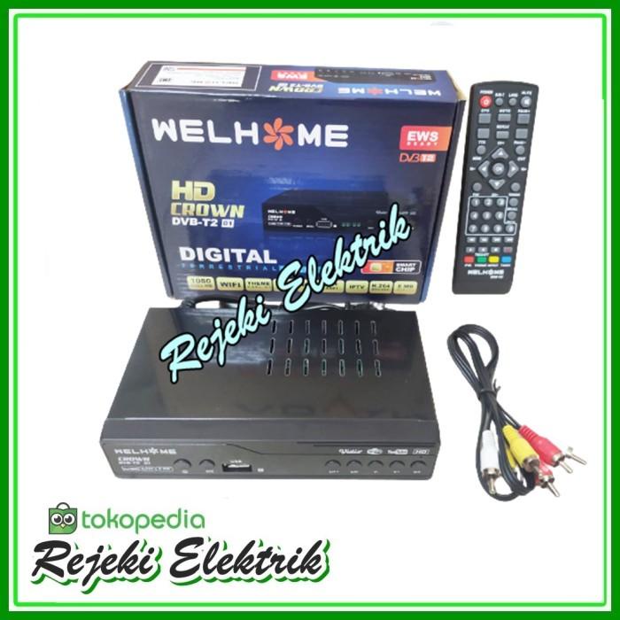 Set Top Box Welhome Dvb-T2 Ews - Receiver Siaran Tv Digital