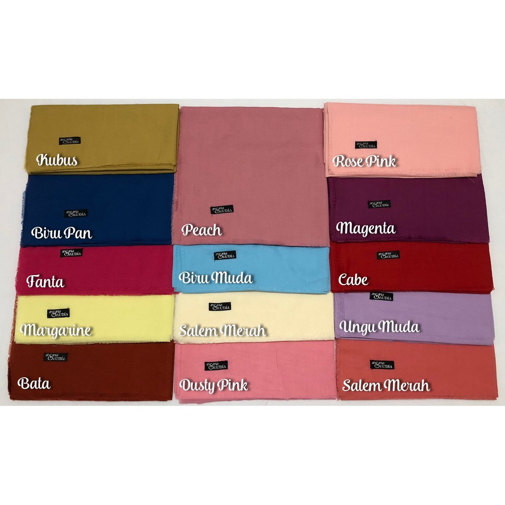 Jilbab / Hijab ANSANIA SAUDIA Rawis Segiempat / Square / Katun Premium Original Part 1