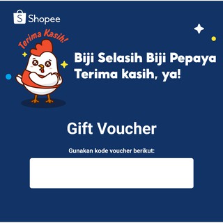 Shopee Gift Voucher Rp 100.000 (Max. 1x / Pembayaran