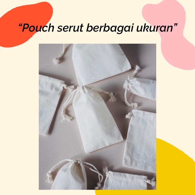 (READYSTOCK) POUCH SERUT BLACU POLOS (10 UKURAN) // POUCH SOUVENIR // POUCH PACKAGING SERUT