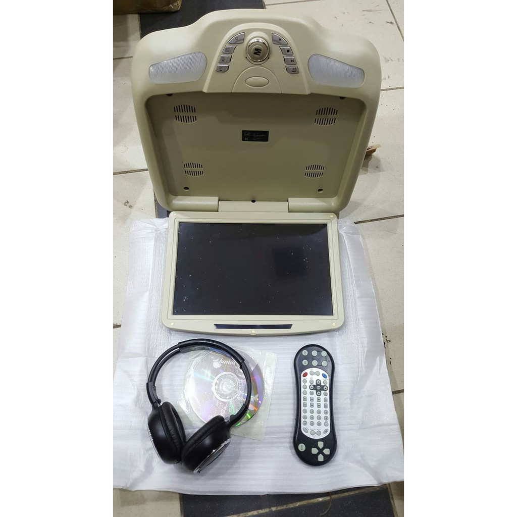 TV monitor atap 12 inch Roof Mount Tv Monitor 12inch Dvd mp3 Usb Game Head Phone