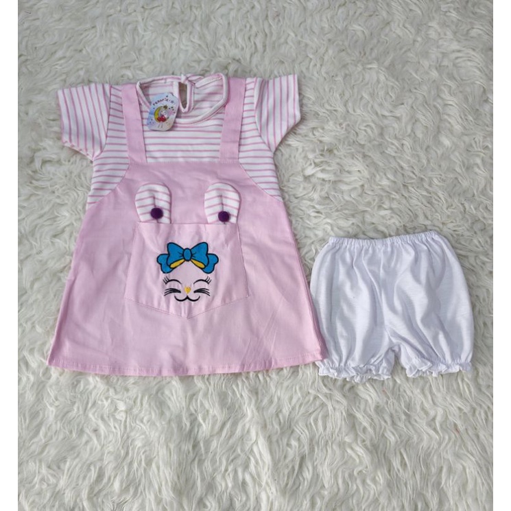 baju bayi perpuan dress catt jghs12