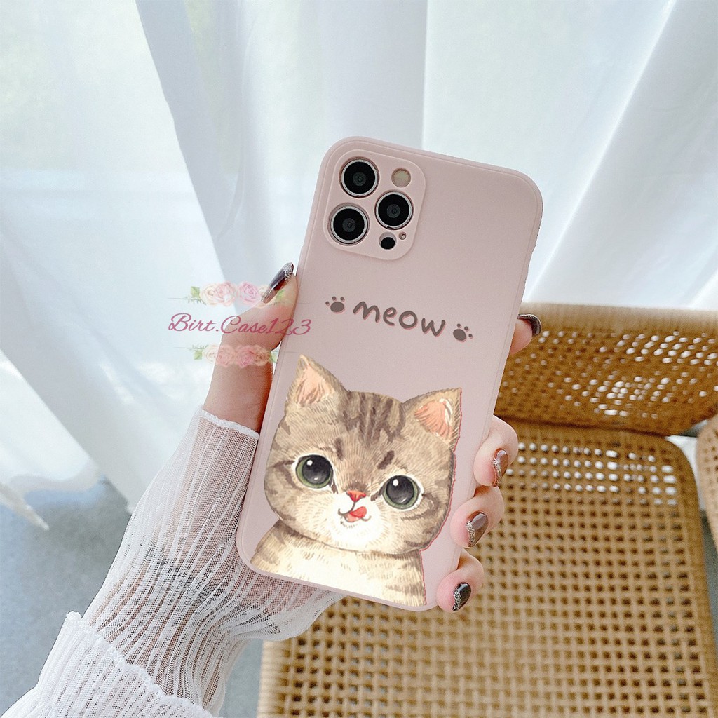 CASE CASING SOFTCASE SILIKON MACARON PELINDUNG KAMERA CAT CUTE OPPO VIVO SAMSUNG XIAOMI REALME IPHONE ALL TYPE BC6029