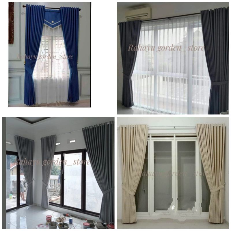 Gorden Hordeng Besar Ukuran Jumbo Gorden Blackout Gorden Jendela L300 x T. 260cm Gorden Pintu