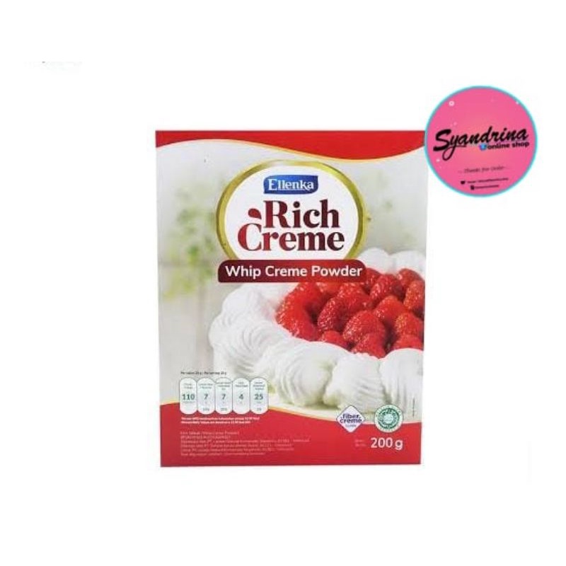 

ELLENKA RICH CREME 200GR/ELLENKA WHIP CREME 400GR