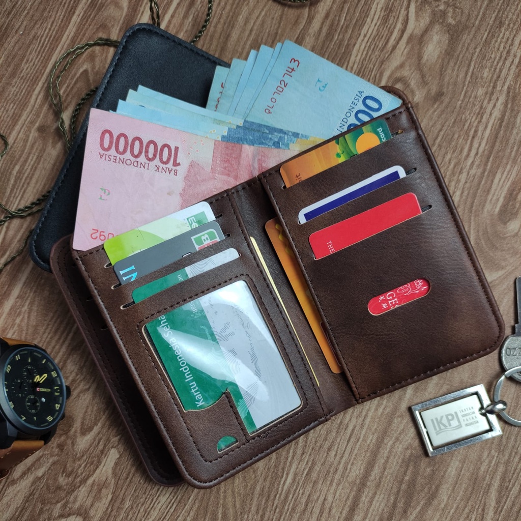 Dompet kulit model 3/4