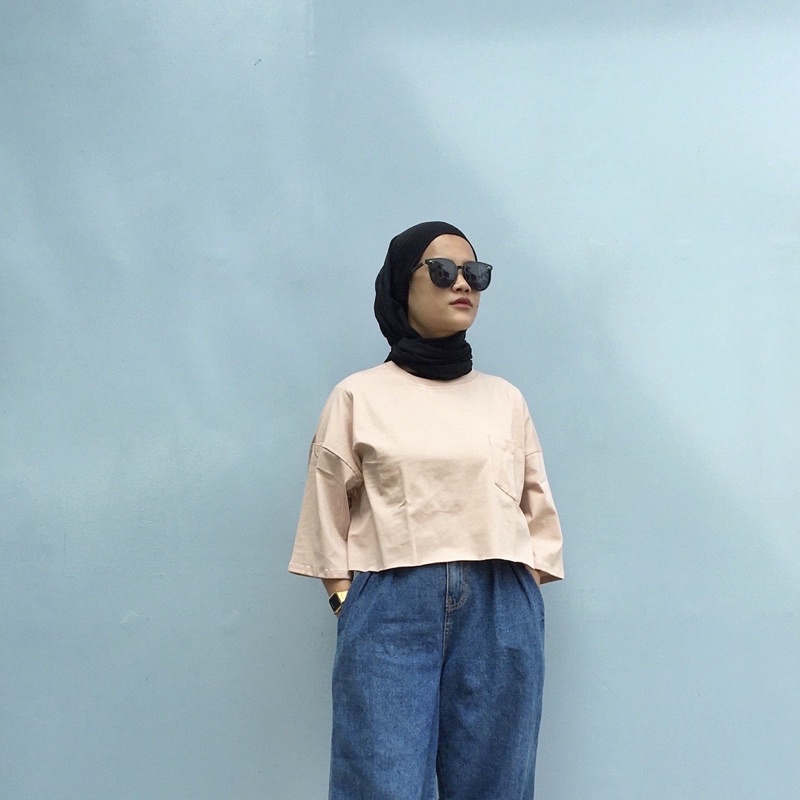 Oversize Rade Crop Top | Varel Kantong (LD 106 , P 45)