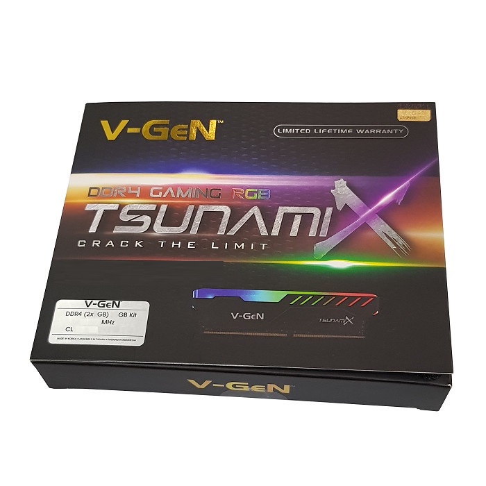 RAM PC V-GeN TSUNAMI X DDR4 8GB KIT PC-3333 CL 16-18-18-36 1.35V (4GB x 2) RGB-V