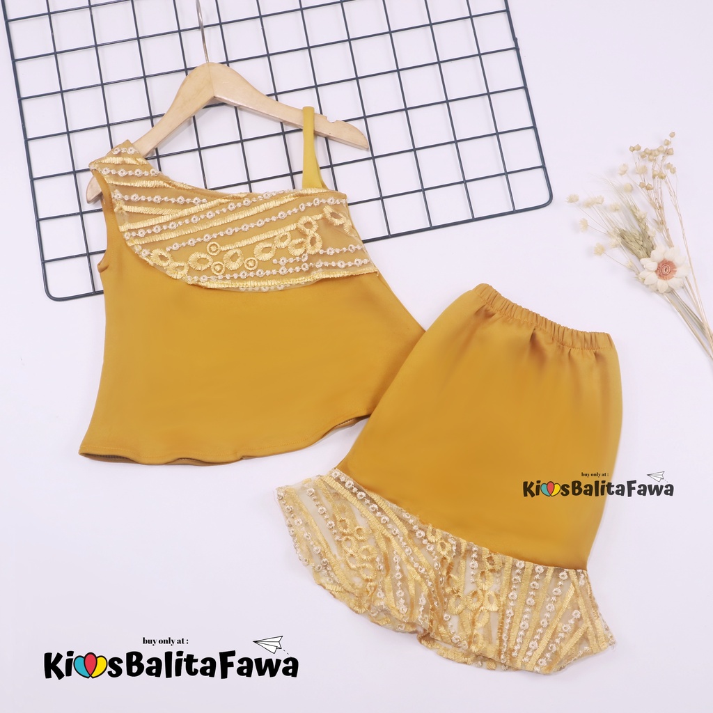 Setelan Tami uk 1-2 Tahun / Baju Anak Perempuan Set Pakaian Import Atasan Tanktop Blouse Rok Cewek