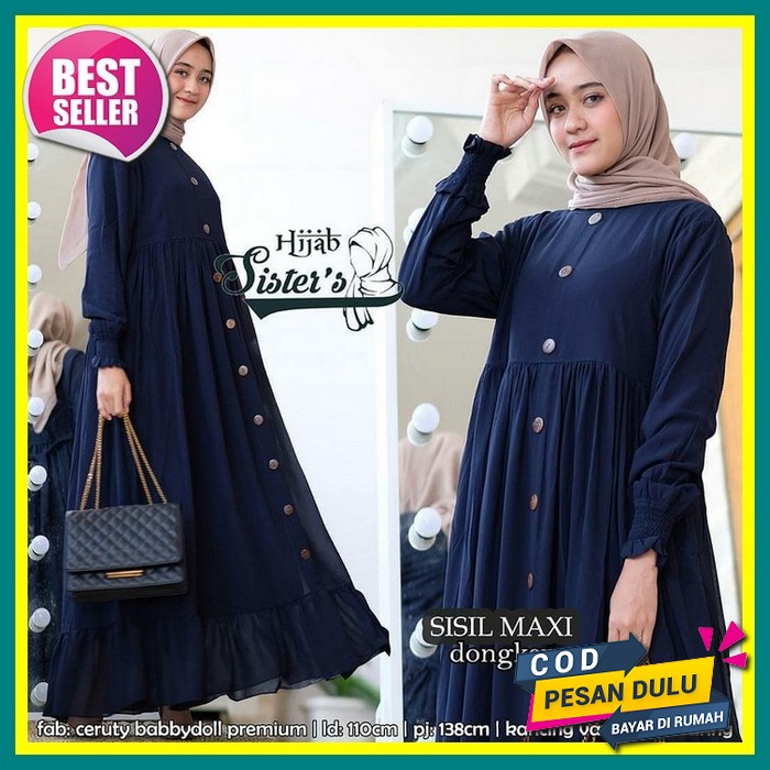 Ashwa Overall 2In1 Setelan Wanita Muslim Gamis Remaja Kekinian Baju Wanita Terbaru 2022 Baju Korean 