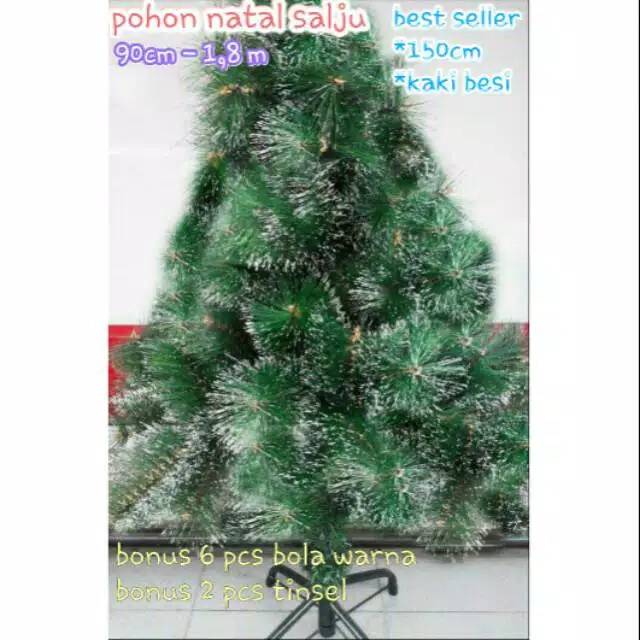 POHON NATAL SALJU LEBAT 5 FEET 150CM/POHON NATAL SALJU LEBAT 5 FEET 150CM BEST SELLER