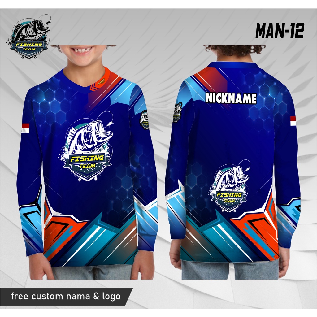 jersey mancing anak kaos mancing anak free custom nama dan logo