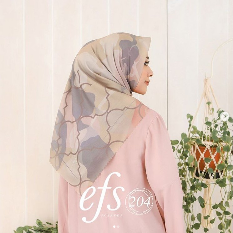Efs Store Hijab - Efs 204 LASER CUT - Printed Voal