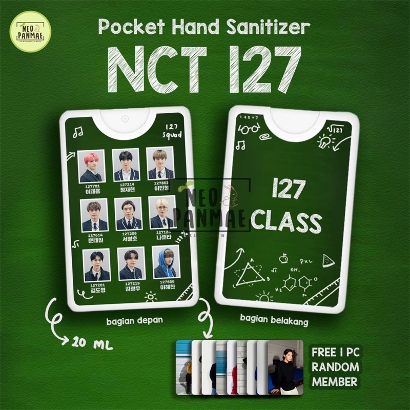 NCT HAND SANITIZER  - NCT DREAM - NCT 127 - WAYV - POCKET HAND SANITIZER - KPOP STUFF