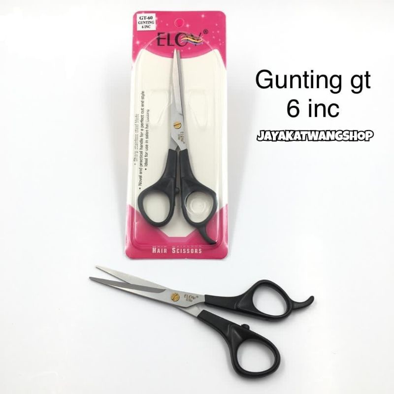 ELOV [KEMASAN MIKA] Gunting Potong &amp; Gunting Penipis Rambut 6 inch Untuk Salon Barber