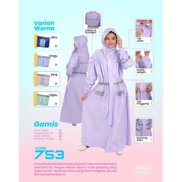 Jas Hujan Gamis Salsabila