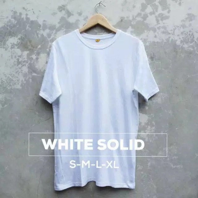 pria-kaos- kaos polos premium pria wanita katun combed 30 bahan tebal m l xl - putih, m -kaos-pria