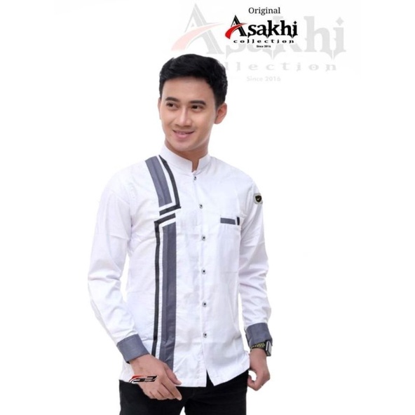 [ PRODUK BARU ] A'SAKHI PETIR BASIK WHITE M L XL XXL