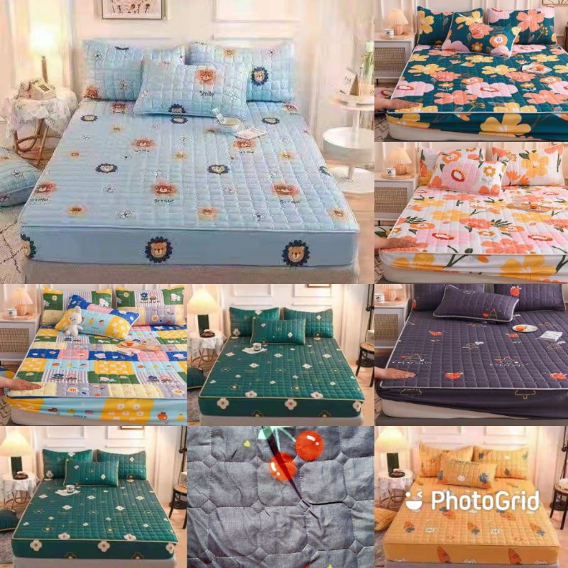 Sprei Sultan Waterproof Anti Air Ompol Import Ukuran 180x200x30cm