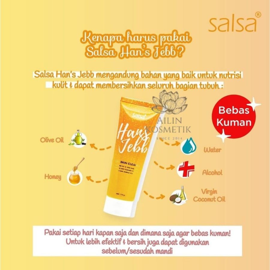 SALSA Hans Jebb Gel Skin Cleaner 110gr | Gel Perontok Daki BY AILIN