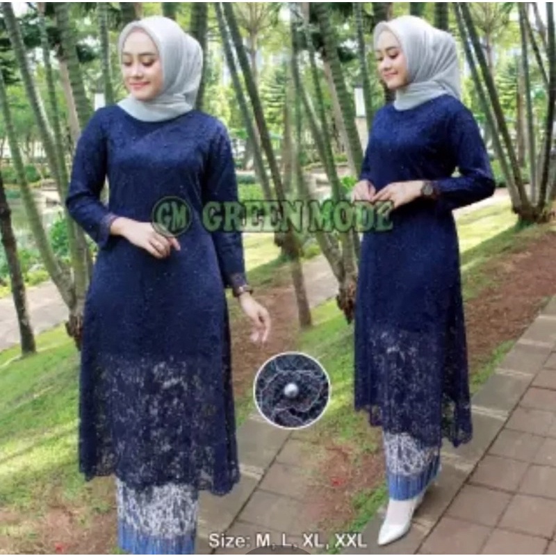 PROMO SET KEBAYA TUNIK BROKAT / KEBAYA / KEBAYA MODERN / KEBAYA IBU BESAN / SET KEBAYA BRUKAT