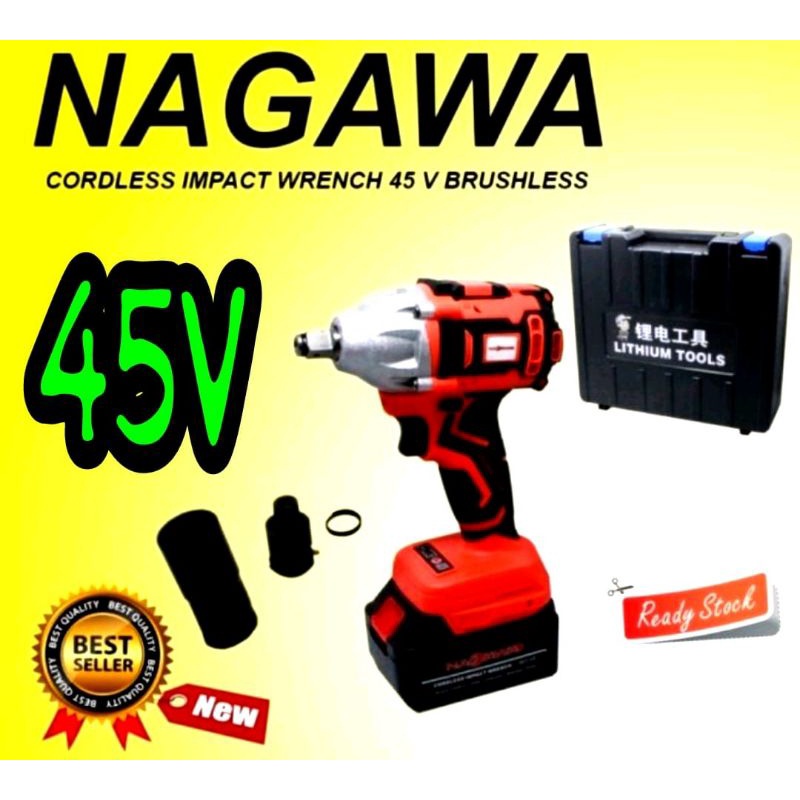 Impact Wrench Cordless Brushless 45V NAGAWA   NCI-45