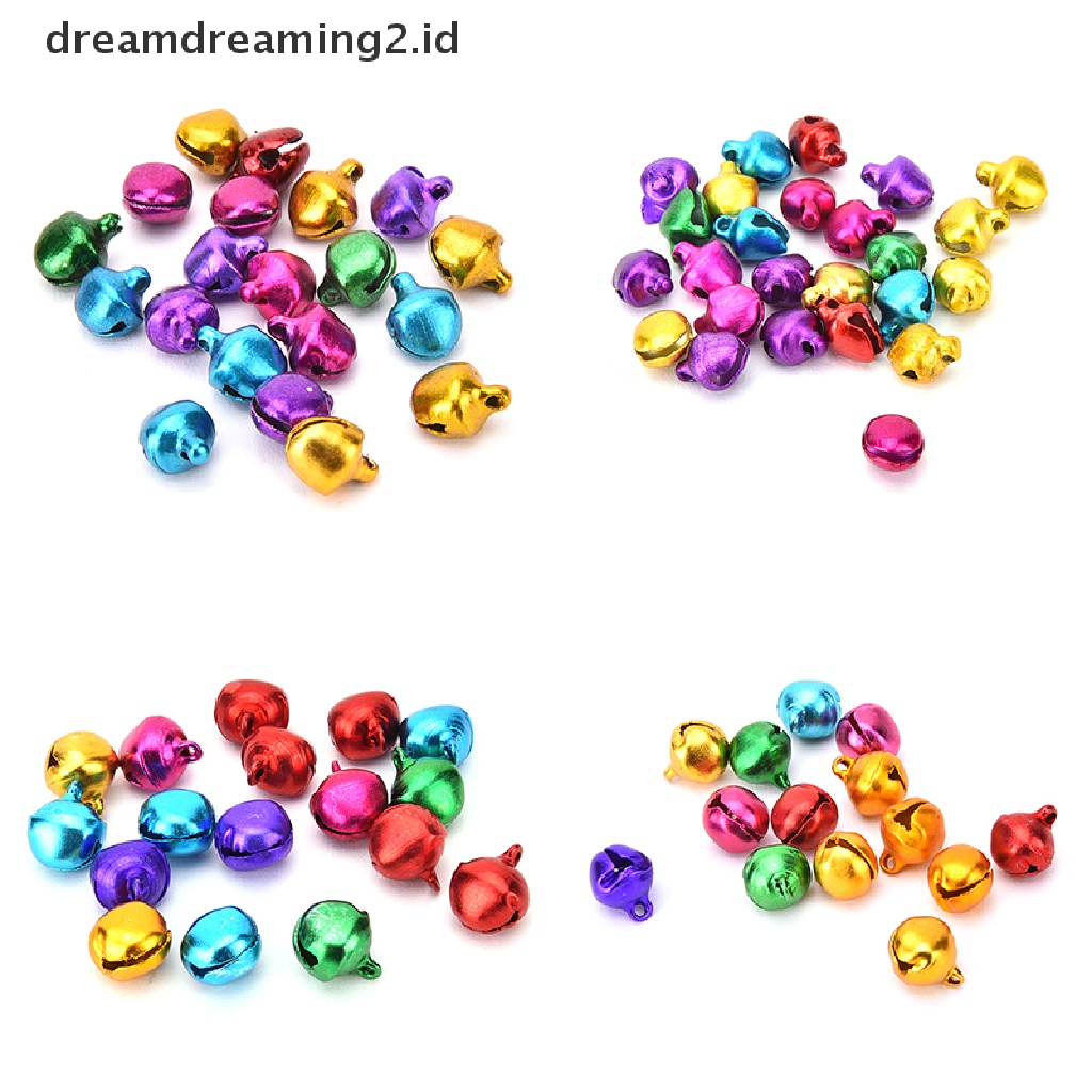 100pcs / Set Lonceng Kecil Warna-Warni Untuk Dekorasi Liontin / Kerajinan DIY