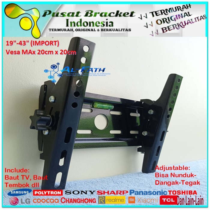 Bracket TV TCL 19 s/d 43 inch IMPORT QUALITY Garansi 100% cocok