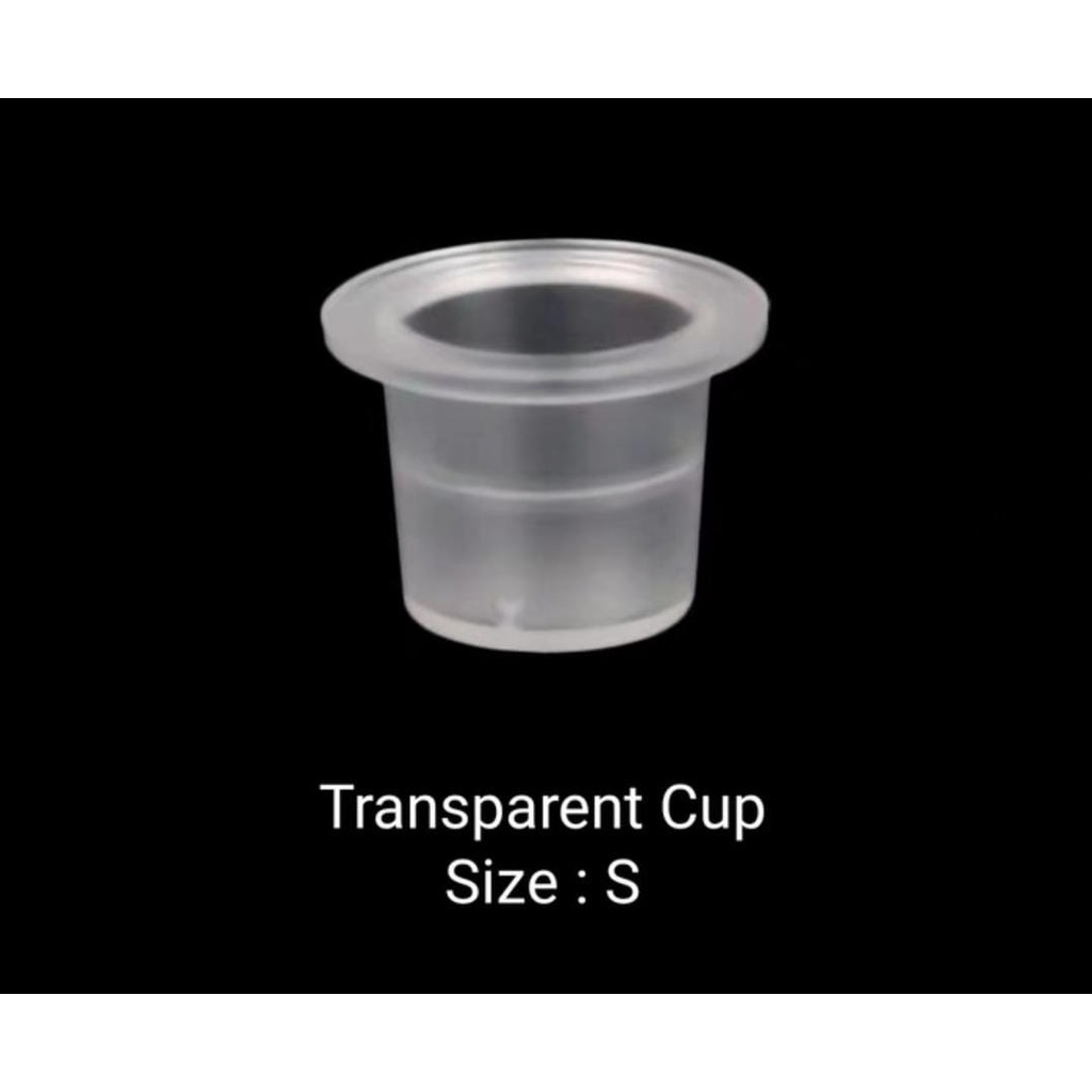 Transparan Plastic Cup untuk Tinta Sulam