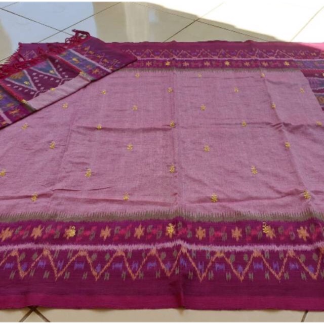 Blongket katun palembang tabur emas