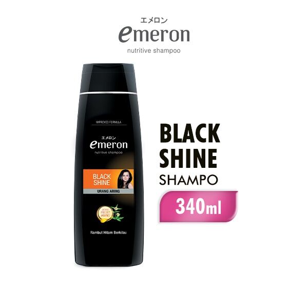 EMERON Shampoo  URANG ARING  Botol 340ML   BLACK SHINE