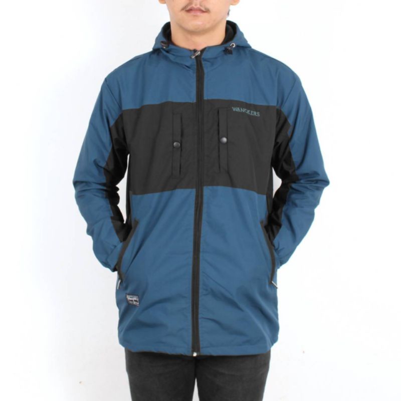 JAKET PRIA PARKA TASLAN WATERPROOF OUTDOOR - jaket semi parka taslan