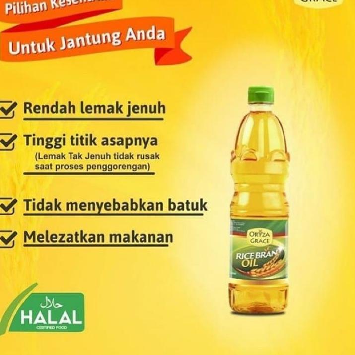 

Terbaik Minyak Rice Brand Oil RBO Oryza Grace 1L / Minyak Goreng Bekatul padi 