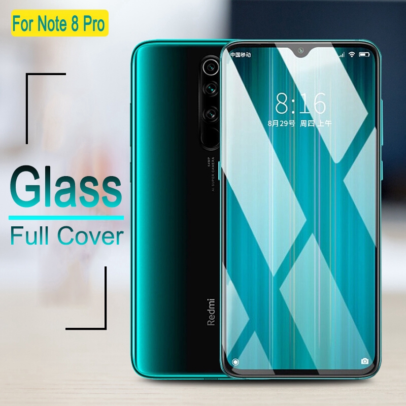 9D Xiaomi Redmi Note 7 8 / Pro 8T Tempered Glass  Full Cover + Lensa Kamera Untuk