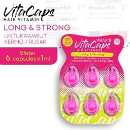 PAKET ISI 3 Makarizo VITACAPS Hair Vitamin LONG & STRONG - Vitamin Rambut Kapsul 6 x 1 mL-1