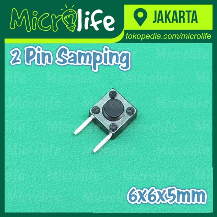 Micro Switch Button 6x6x5 mm Side 2 Pin Samping