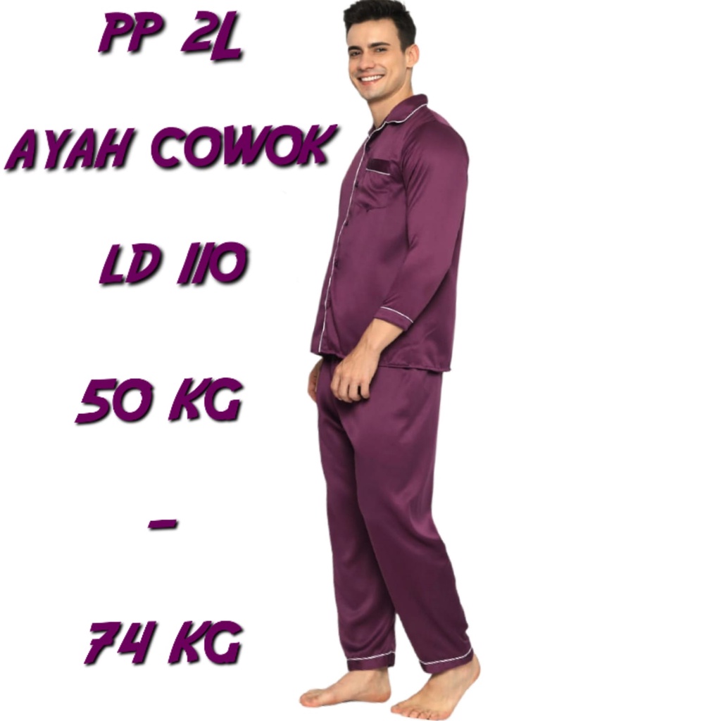 BAJU TIDUR COWOK/PRIA/LAKI LENGAN PANJANG SETELAN