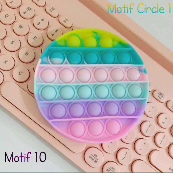 POP IT RAINBOW VIRAL PUSH POP BUBBLE FIDGET MAINAN ANAK - BC-MOTIF 10