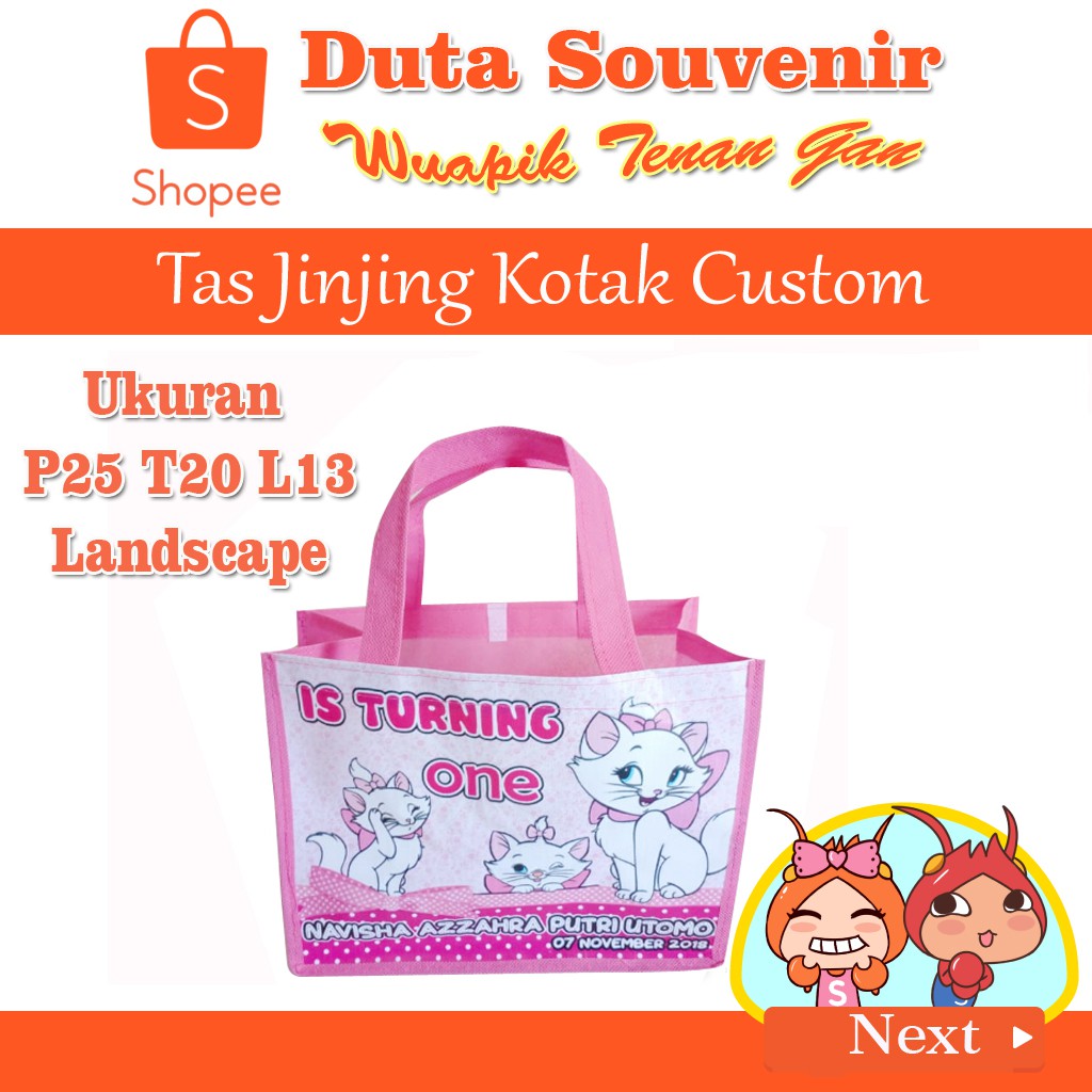 

Duta Souvenir Tas Jinjng Kotak Landscape Custom Desain