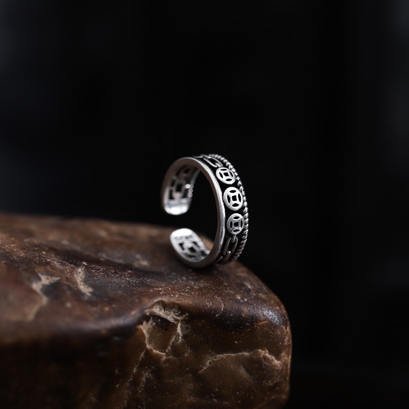 Korea Vintage Coin Ring Hug Friendship Bestfriends Rings