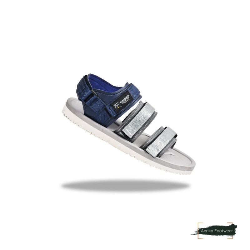 Footconcept - Sandal Gunung Wanita Populer Kekinian - Ringan Empuk Anti Slip - Naomi Neavy Blue Grey