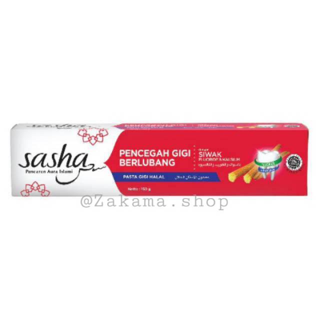PASTA GIGI SASHA SIWAK PENCEGAH GIGI BERLUBANG 65gr &150gr