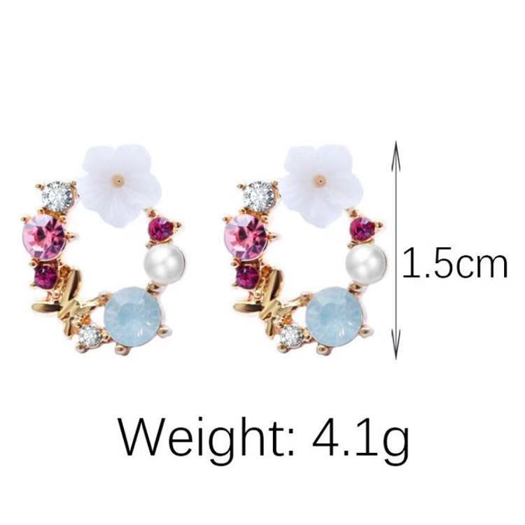 [COD] Anting Tusuk Aksen Bunga Aksesoris Fashion Untuk Wanita Import