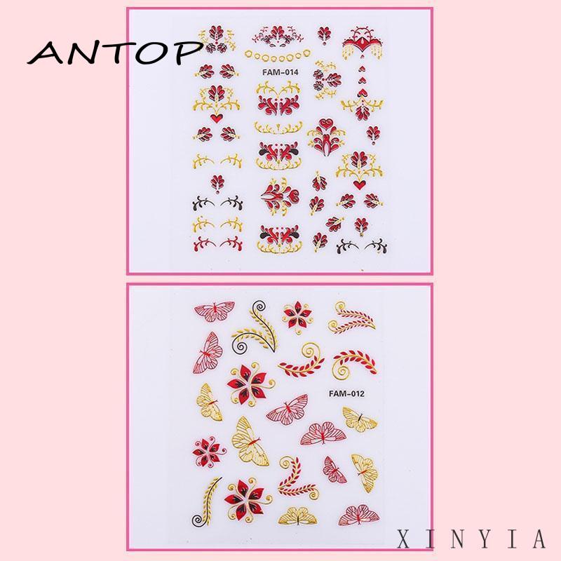 1pc Stiker Kuku 3D Bluefrag 514Pbmh Untuk Dekorasi Nail Art