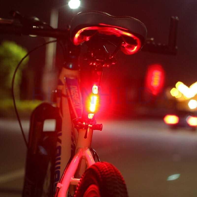 Lampu Sepeda 5 LED Taillight Rechargeable sepeda burnhilda