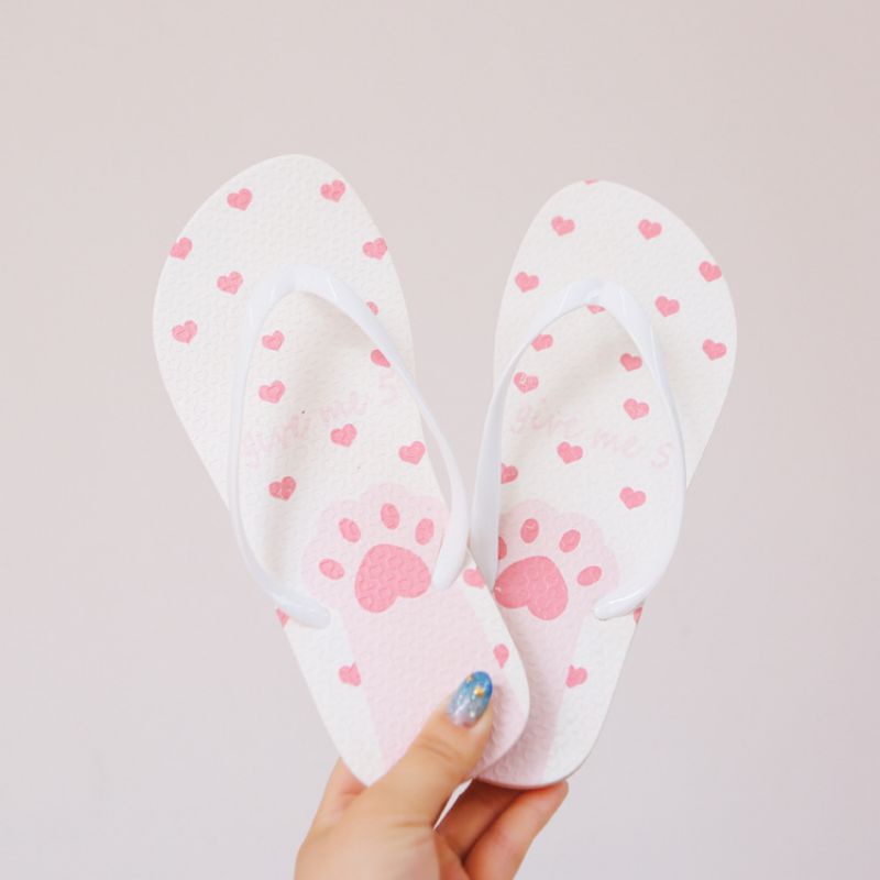 Sandal Motif kaki kucing love