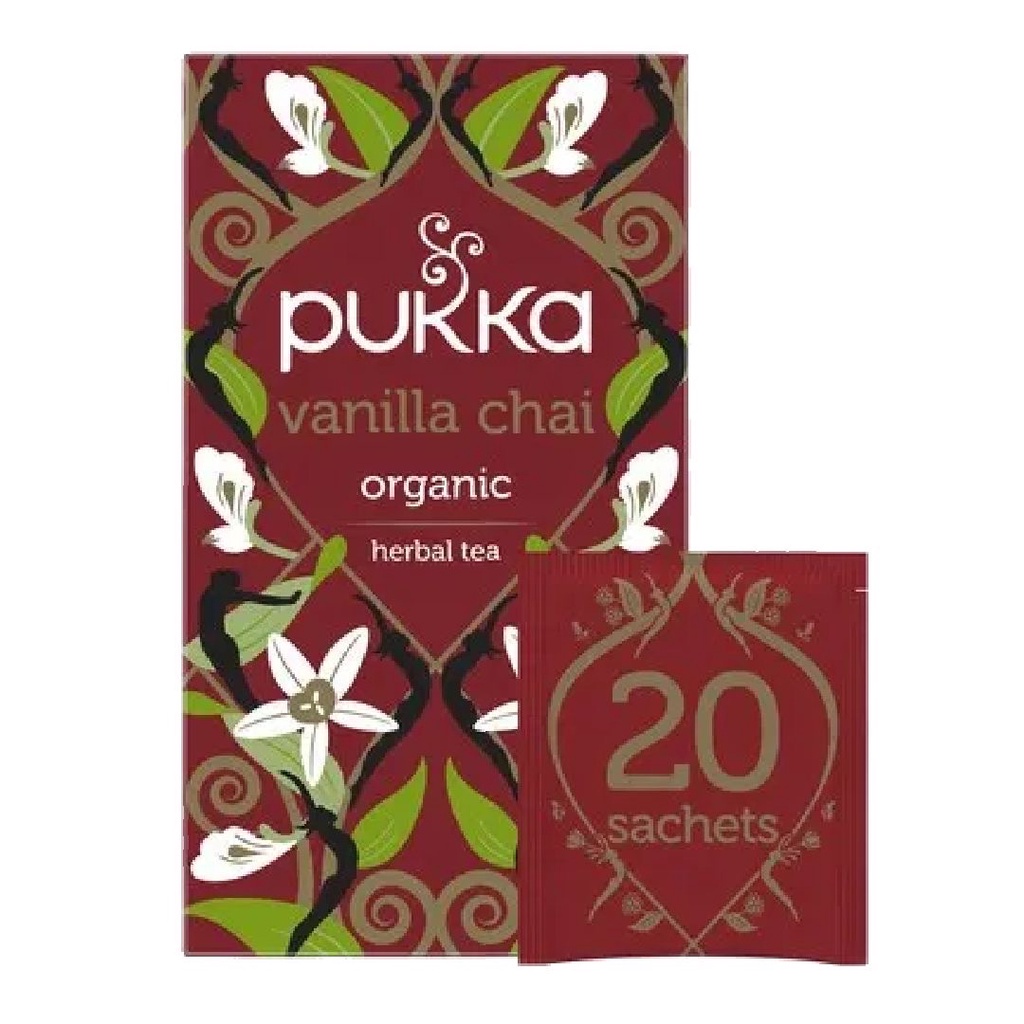 Pukka Tea Vanilla Chai Organic Caffeine Free With Cinnamon 20s x 2gr