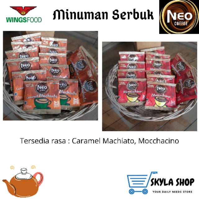 kopi instan neo coffe rasa caramel macchiato mocchacino