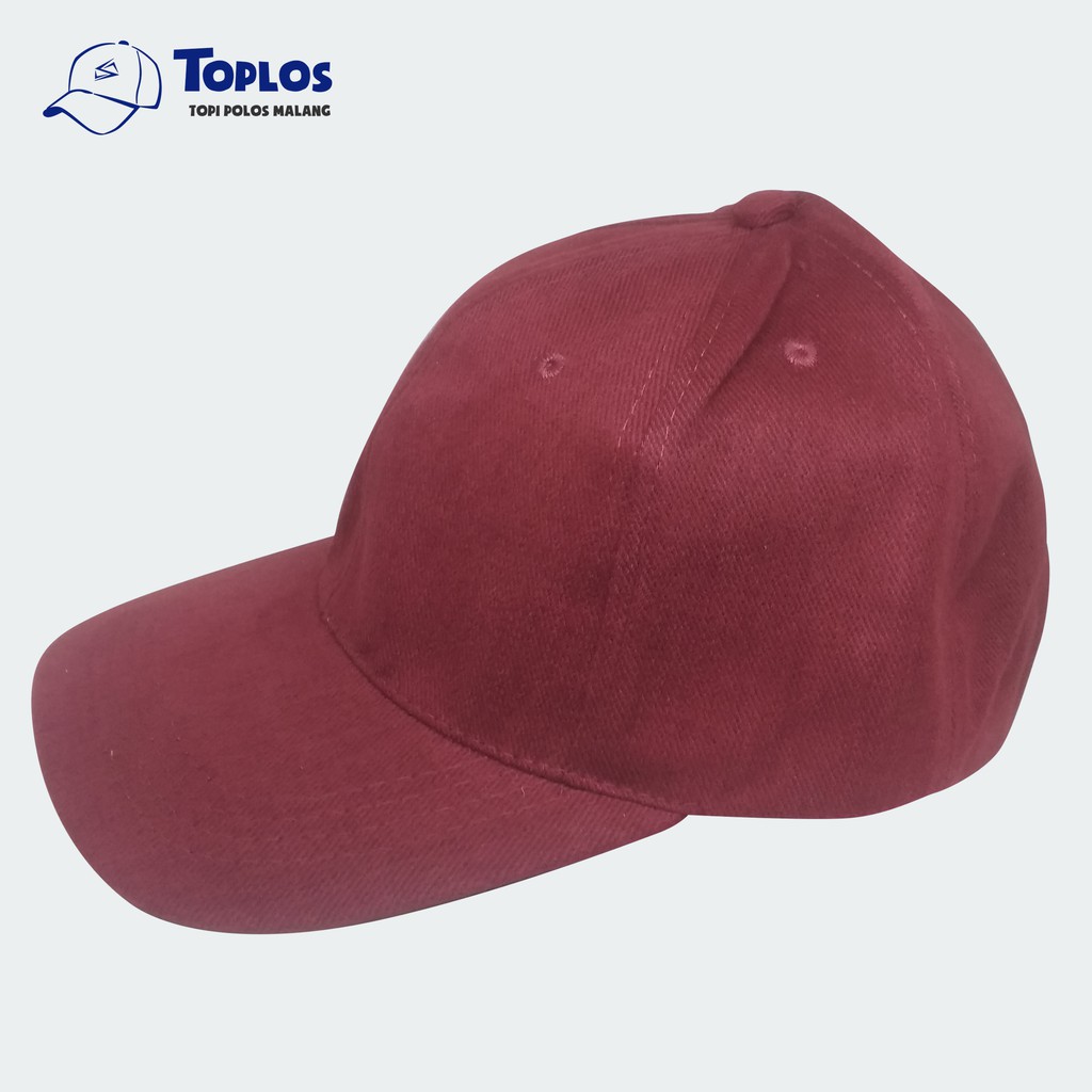 Topi Baseball Polos Merah Maroon