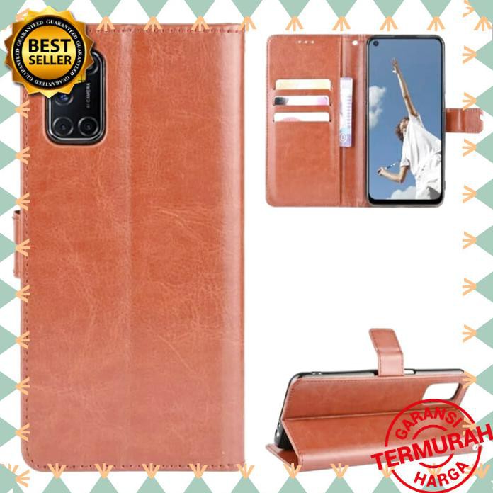 ACC HP FLIP LEATHER WALLET OPPO A92 A52 SARUNG KULIT DOMPET KANCING